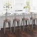 Williston Forge Rosenberry Bar & Counter Stool Wood/Metal in Gray/White | 36 H x 43 D in | Wayfair FE10FC5D331A46148D73E07575D4FB26