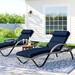 Wade Logan® Castelli 82" Long Reclining Chaise Lounge Set w/ Sunbrella Cushions | 33 H x 29 W x 82 D in | Outdoor Furniture | Wayfair