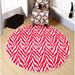 Red/White 108 x 0.5 in Area Rug - Everly Quinn Animal Print Area Rug - Zebra Wild At Heart Nylon | 108 W x 0.5 D in | Wayfair