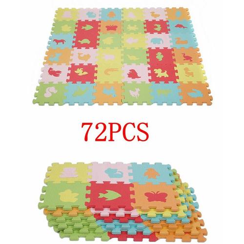 72 tlg. Puzzlematte Spielmatte Bodenmatte Spielteppich Kinderteppich Bodenmatte EVA Schaumstoff