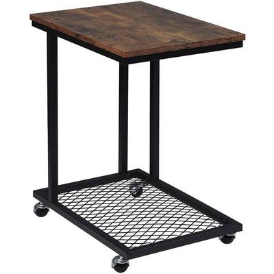 Woltu - Beistelltisch mit Rollen aus mdf & Metall Industriedesign Image