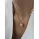 Collier ras du cou en titane avec perles en or 18K véritable chaîne de perles robe de défilé de