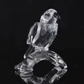 Figurine de perroquet en cristal clair statue d'animal en verre l'inventaire faite à la main