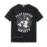 T-shirt en coton avec logo de la société de la terre plate t-shirts Hip Hop cadeau de la théorie