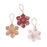 Burlap Snowflake Ornaments, Home Decor, 12 Pieces