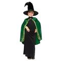 Amscan - Kinderkostüm Professor Mc Gonagall aus Harry Potter, Kleid, Umhang, Hut, Magierin, Zauberin