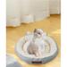 Happycare Tex Doughut Cat Bed Polyester in Blue | 6 H x 21 W x 21 D in | Wayfair HY-03-Stripe21
