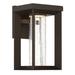 17 Stories Shore Pointe - 1 Light Led Outdoor Wall Mount Glass/Plastic in Brown | 13 H x 9.25 W x 7 D in | Wayfair 490DA247AFAB45EFAFCA670ABFC9B578