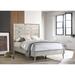 Everton Metallic Sterling Panel Bed with Tapered Legs