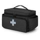 CURMIO Small Medicine Storage Bag Empty, Family First Aid Organiser Box for Emergency Medical Kits, Black(Empty Bag, Patent Pending)