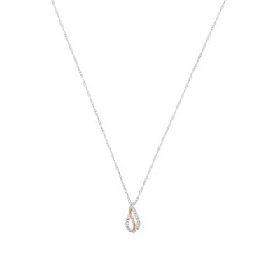 amor - Kette mit Anhänger für Damen, 925 Sterling Silber, Zirkonia synth. Ketten 1 ct