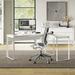 BDI Linea Office Work Writing Desk Wood/Metal in White | 29 H x 60 W x 22 D in | Wayfair 6223 SW