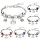 Bracelet à breloques pour femmes 6 couleurs perles de cristal arbre de vie bracelets de marques