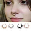 Anneau de piercing en acier inoxydable pour femmes cerceau de faux piercing antarctique