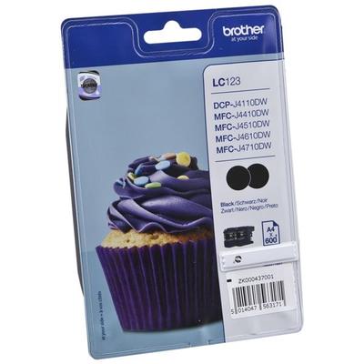 Brother 2er-Pack Original Tintenpatronen »LC-123BK« schwarz Image