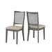 Eleanor Beige Linen Rattan Dining Chairs (Set of 2) by iNSPIRE Q Classic