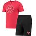 Men's Concepts Sport Black/Red Chicago Bulls T-Shirt & Shorts Sleep Set