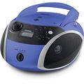 Grundig GRB 3000 BT portable radio boombox with Bluetooth blue / silver