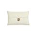 Linen Texture Woven Button Decorative Pillow Cover Ivory Single 13x20 - Lush Decor 16T008330