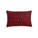 Linen Texture Woven Button Decorative Pillow Cover Red Single 13x20 - Lush Decor 16T008332