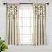 Boho Pom Pom Tassel Linen Window Curtain Panel Dark Linen Single 52X63 - Lush Decor 21T010110