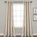 Faux Linen Grommet Window Curtain Panels Dark Linen 52X84 Set - Lush Decor 21T010182