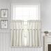 Linen Button Kitchen Tier Window Curtain Panels Off White 29X36+2 Set - Lush Decor 21T010413