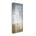 Stupell Industries Tall Tree Line Bare White Trees Over Abstract Pattern by - Graphic Art Canvas/Metal in Brown/Green | 40 H x 17 W x 2 D in | Wayfair