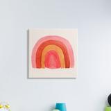 Stupell Industries Bold Red Pink Rainbow Four Layered Arches by Emily Navas - Painting Canvas in White | 36 H x 36 W x 1.5 D in | Wayfair