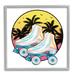 Stupell Industries Retro Tropical Summer Sky Vintage Roller Skating Derby by Ziwei Li - Wrapped Canvas Graphic Art Canvas in Blue | Wayfair