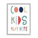 Stupell Industries Cool Play Here Sign Playful Block by Natalie Carpentieri - Textual Art Canvas | 30 H x 24 W x 1.5 D in | Wayfair