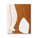 Stupell Industries Woman Behind Palm Leaf Abstract Portrait Orange White Black Framed Giclee Texturized Art By Birch&Ink Canvas | Wayfair