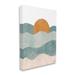 Stupell Industries Abstract Beach Sunrise Layered Shape Ocean Waves by Birch&Ink - Graphic Art Canvas in Blue/Orange | Wayfair ai-451_cn_16x20