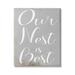 Stupell Industries Rustic Our Nest Is Best Phrase Home Nursery by Daphne Polselli - Textual Art Canvas in White | 48 H x 36 W x 1.5 D in | Wayfair