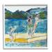 Stupell Industries on Swimming Dock Abstract Contemporary Lake Scene by Susanne Marie - Painting Canvas in Blue | 24 H x 24 W x 1.5 D in | Wayfair