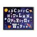 Stupell Industries Milky way Galaxy Alphabet Letter Chart Rocketship Planets by ND Art - Textual Art Canvas in Yellow | Wayfair af-063_fr_16x20