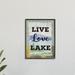 Stupell Industries Live Love Lake Sentiments Charming Lake Mountain Range by ND Art - Textual Art Canvas in Green | 20 H x 16 W x 1.5 D in | Wayfair