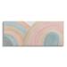 Stupell Industries Subtle Rainbow Arches Layered Blue Brown Red by Emily Navas - Painting Canvas in Pink | 10 H x 24 W x 1.5 D in | Wayfair