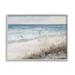 Stupell Industries Traditional Beach Coast Line Tall Grass Soft Sky Black Framed Giclee Texturized Art By Julie Derice Canvas in Blue | Wayfair