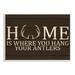 Stupell Industries Home's Where You Hang Antlers Rustic Hunting Phrase by Kim Allen - Textual Art Wood in Brown | 10 H x 15 W x 0.5 D in | Wayfair