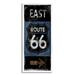 Stupell Industries Route 66 Highway Symbol Right Arrow Directional by Luke Wilson - Textual Art Canvas in Blue | 24 H x 10 W x 1.5 D in | Wayfair