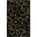 Black/Gray 126 x 93 x 0.75 in Indoor Area Rug - Chandra Rugs Metro Abstract Handmade Tufted Black/Yellow/Gray Area Rug | Wayfair MET50879106