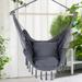Dakota Fields Geocron Chair Hammock Cotton in Gray, Size 43.3 H x 39.4 W in | Wayfair 338A8EAEBA8643C89788C7EE9A5435A3