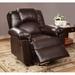 Red Barrel Studio® 36" Wide Manual Glider Standard Recliner Faux Leather/Stain Resistant in Black | 40 H x 36 W x 38 D in | Wayfair