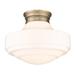 Golden Lighting Ingalls 16 Inch 1 Light Semi Flush Mount - 0508-LSF MBS-VMG