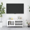 vidaXL Mobile TV Bianco 90x30x44 cm in Acciaio e Vetro