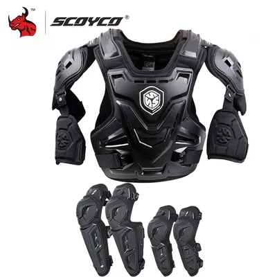 SCOYCO-Gilet pare-balles de moto CE protection dorsale de poitrine de motocross veste de course