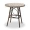 Table de jardin ronde en aluminium marron