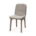 David II Grey Fabric Wrap w/Medium Brown Wood Base Dining Chair (Set of 2) - 19"W x 26"D x 35"H