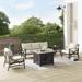 Crosley Kaplan 5Pc Outdoor Sofa Set with Fire Table - 147 W x 68.5 D x 32 H